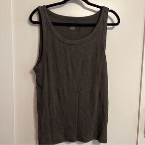 American Eagle Outfitters Gray Tank Top Relaxed Fit